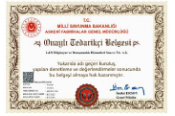 Sertifikalarımız